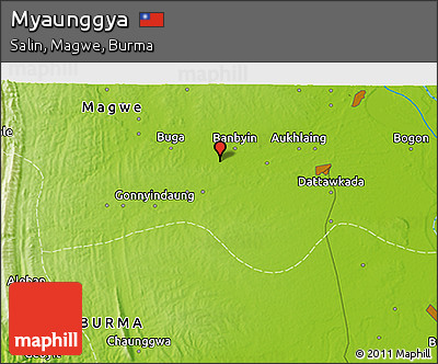 Physical 3D Map of Myaunggya