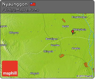 Physical 3D Map of Nyaunggon