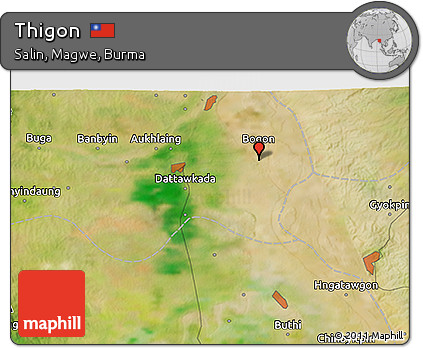 Satellite 3D Map of Thigon