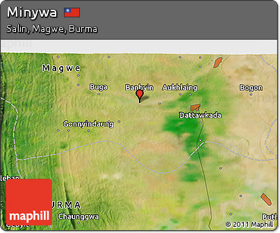 Satellite 3D Map of Minywa