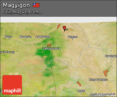 Satellite 3D Map of Magyigon