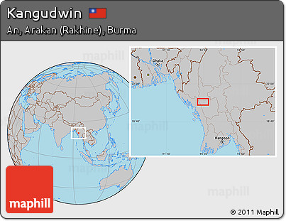 Gray Location Map of Kangudwin