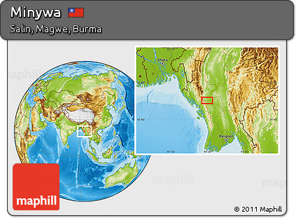 Physical Location Map of Minywa