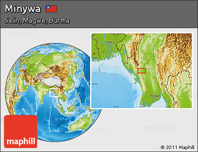 Physical Location Map of Minywa