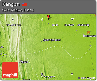 Physical Map of Kangon