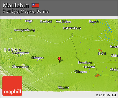 Physical Panoramic Map of Maulebin