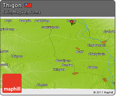 Physical Panoramic Map of Thigon