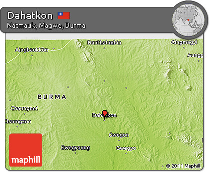 Physical 3D Map of Dahatkon