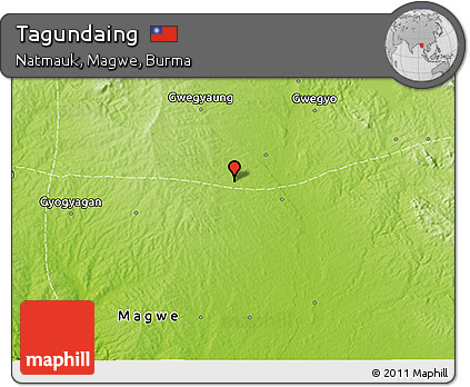 Physical 3D Map of Tagundaing