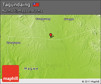Physical 3D Map of Tagundaing