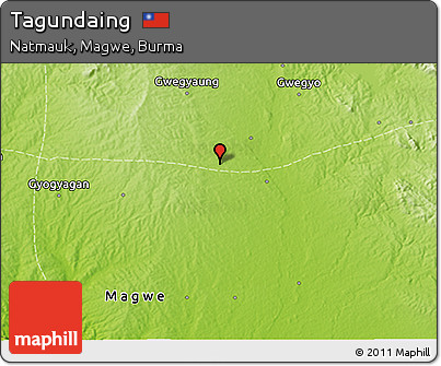 Physical 3D Map of Tagundaing
