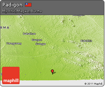Physical Panoramic Map of Padigon