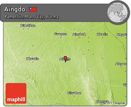 Physical 3D Map of Aingdo