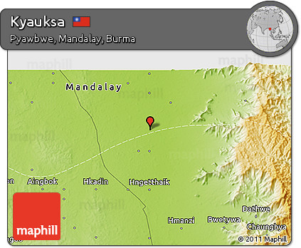 Physical 3D Map of Kyauksa