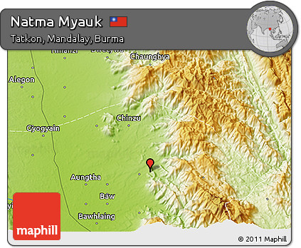 Physical 3D Map of Natma Myauk