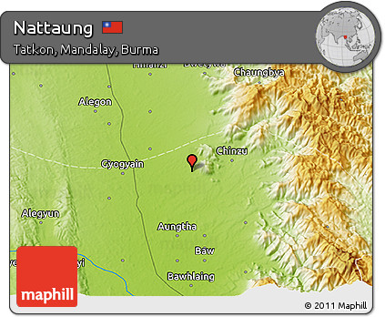 Physical 3D Map of Nattaung