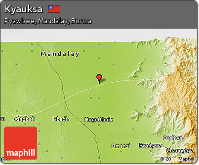 Physical 3D Map of Kyauksa
