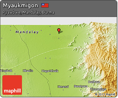 Physical 3D Map of Myaukmigon