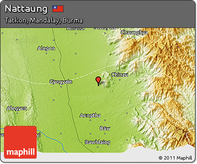 Physical 3D Map of Nattaung