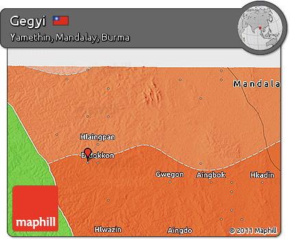 Political 3D Map of Gegyi