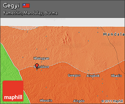 Political 3D Map of Gegyi