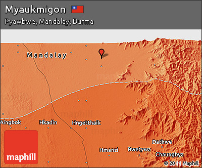 Political 3D Map of Myaukmigon