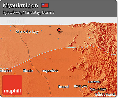 Political 3D Map of Myaukmigon
