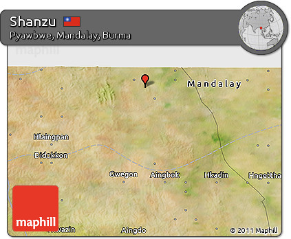 Satellite 3D Map of Shanzu