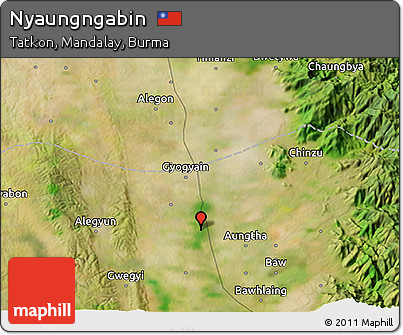 Satellite 3D Map of Nyaungngabin