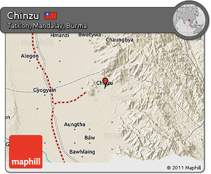 Shaded Relief 3D Map of Chinzu