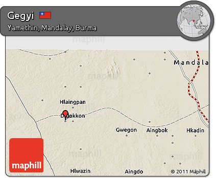 Shaded Relief 3D Map of Gegyi