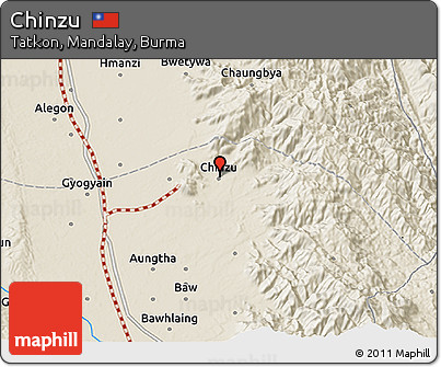 Shaded Relief 3D Map of Chinzu