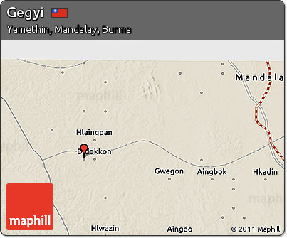 Shaded Relief 3D Map of Gegyi
