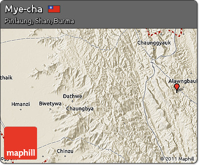 Shaded Relief 3D Map of Mye-cha