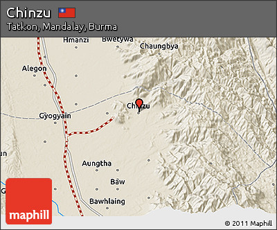 Shaded Relief 3D Map of Chinzu