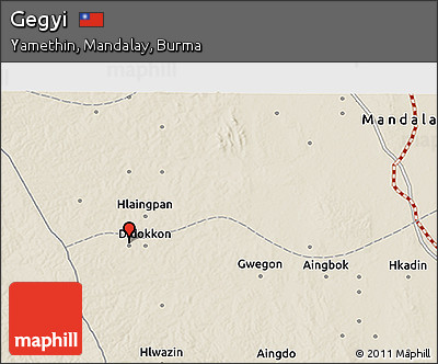 Shaded Relief 3D Map of Gegyi