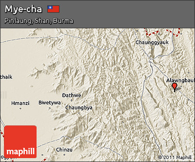 Shaded Relief 3D Map of Mye-cha