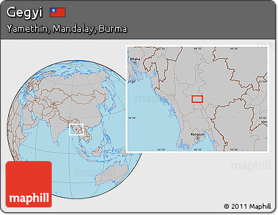 Gray Location Map of Gegyi