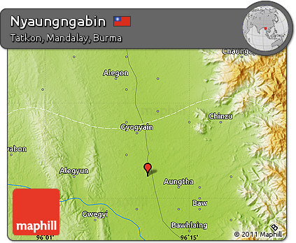 Physical Map of Nyaungngabin