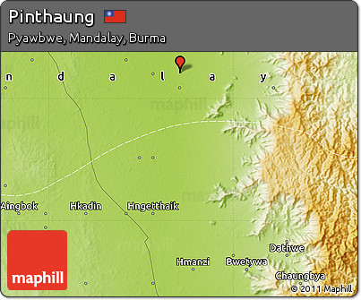 Physical Map of Pinthaung