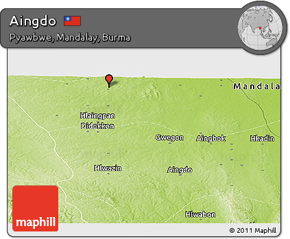 Physical Panoramic Map of Aingdo