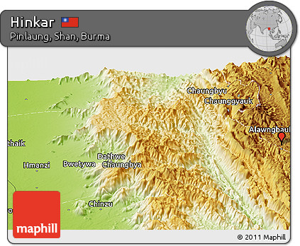 Physical Panoramic Map of Hinkar