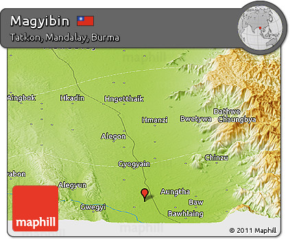 Physical Panoramic Map of Magyibin