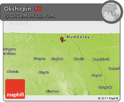 Physical Panoramic Map of Okshitpin