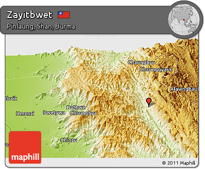 Physical Panoramic Map of Zayitbwet