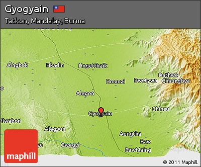Physical Panoramic Map of Gyogyain
