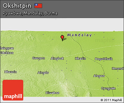 Physical Panoramic Map of Okshitpin