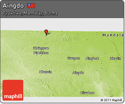 Physical Panoramic Map of Aingdo