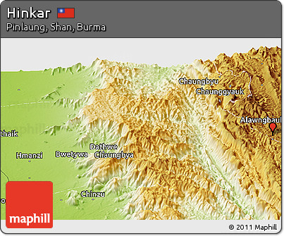 Physical Panoramic Map of Hinkar