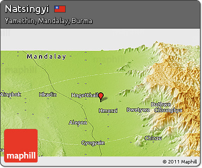 Physical Panoramic Map of Natsingyi